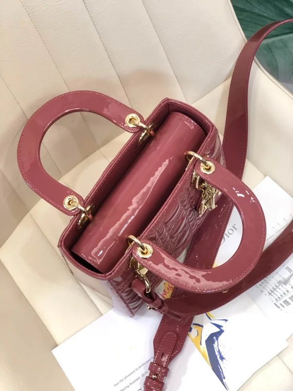 ABCDior Calf Lacquered Rattan Tote Size 20 x 16.5 x 8cm - 图片 9