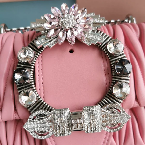 Miu Miu cherry blossom pink Model: 5BD084# size: 20, 5.5, 12 - 图片 6
