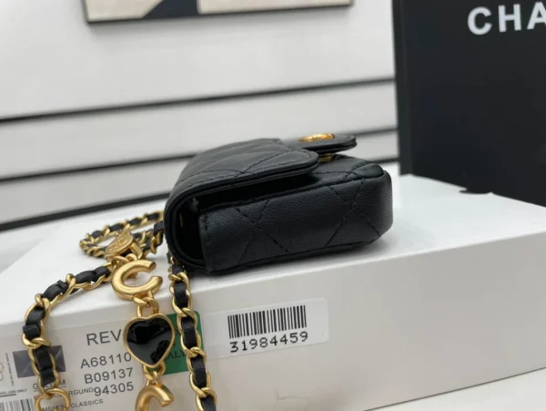 A68110 Chanel 22B Love Chain Waist Bag Size:7*10.3*2.5cm - 图片 5