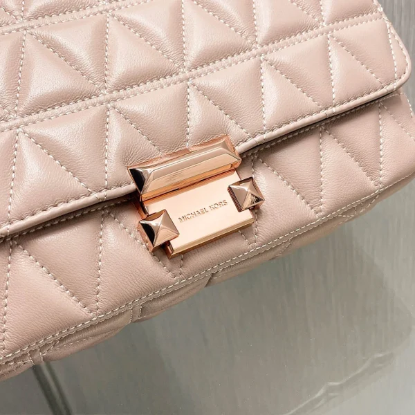 MK small fragrant style sheepskin bag chain pink Size: 25CmX16cmX8.5cm - 图片 8