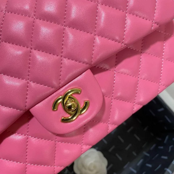 25cm/1112 plum pink sheepskin gold buckle return - 图片 7