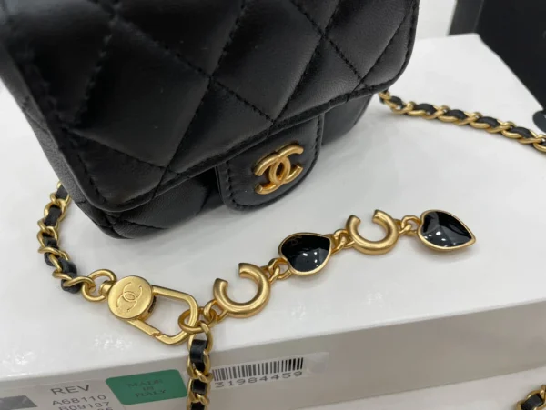 A68110 Chanel 22B Love Chain Waist Bag Size:7*10.3*2.5cm - 图片 7