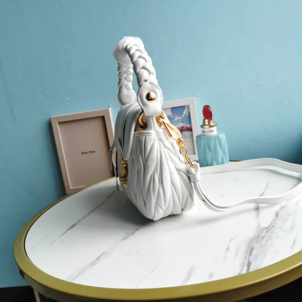 miu miu bronze metal white Model: 5BH188 size: L16.5, H24, W6.5 - 图片 8