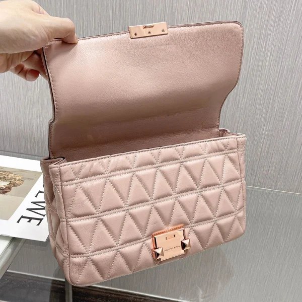 MK small fragrant style sheepskin bag chain pink Size: 25CmX16cmX8.5cm - 图片 3
