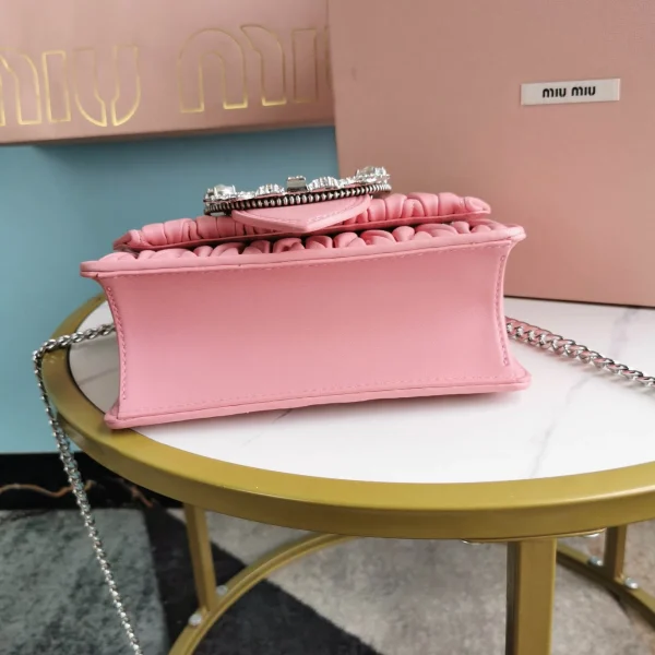 Miu Miu cherry blossom pink Model: 5BD084# size: 20, 5.5, 12 - 图片 7
