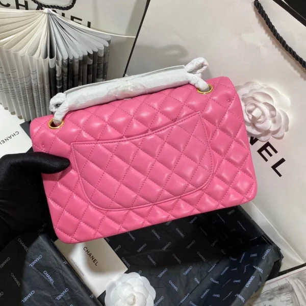 25cm/1112 plum pink sheepskin gold buckle return - 图片 6