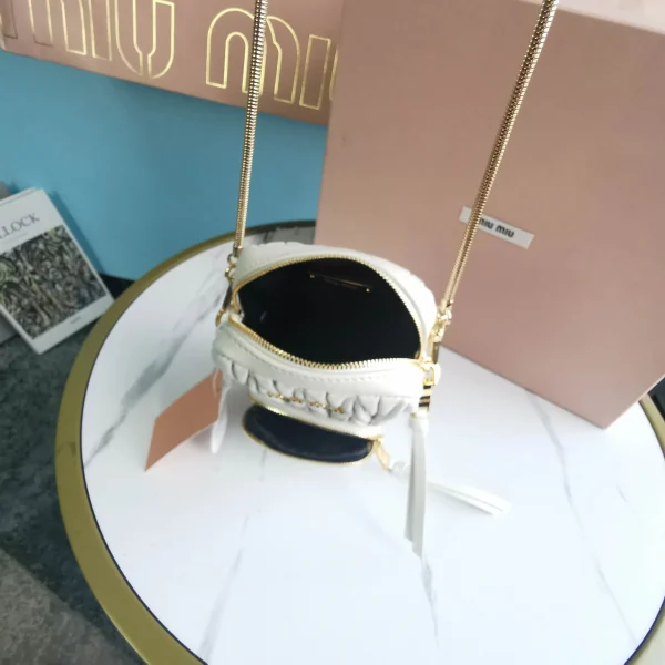 Matelasse metal chain shoulder strap with zipper pocket size: 17 2.5 9 Length: 115cm - 图片 14