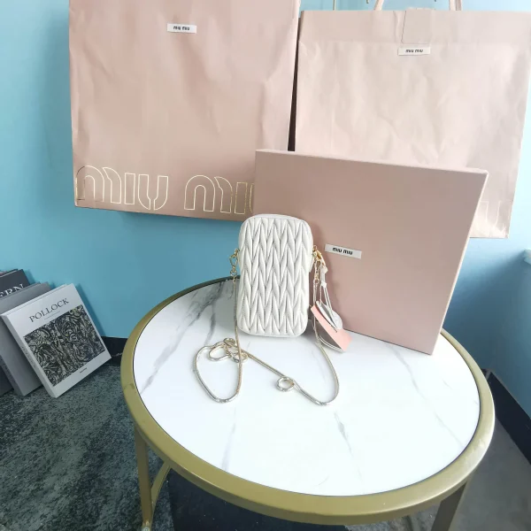Matelasse metal chain shoulder strap with zipper pocket size: 17 2.5 9 Length: 115cm - 图片 18