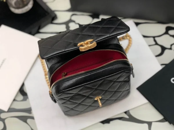 Black Vintage Backpack Size:20x19x8cm - 图片 4